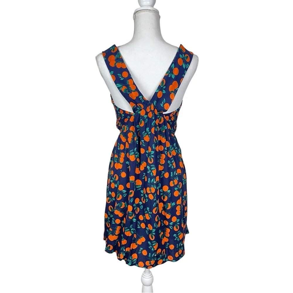 Anthropologie The Piper Bandeau Cutout Oranges Mini Dress - Picture 5 of 6